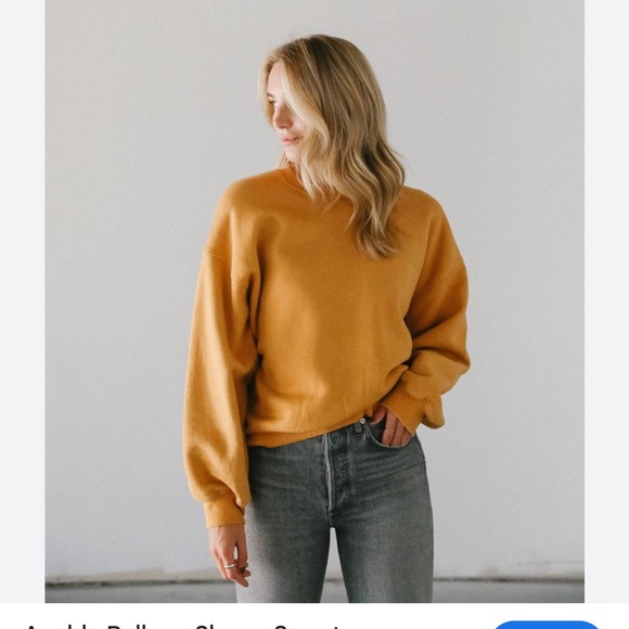 AGOLDE balloon sleeve sweater in Tumeric size small - Picture 3 of 3